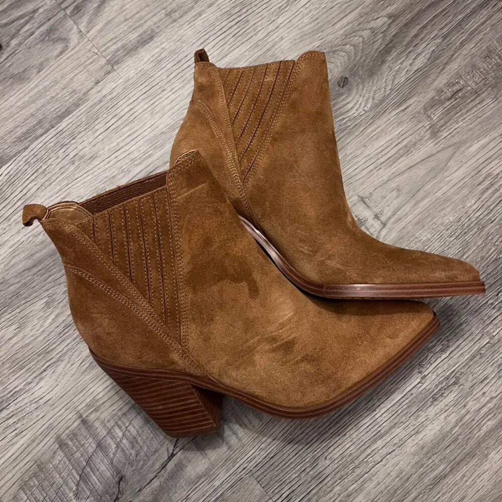Marc Fisher LTD Women's Size 8.5 Gadri Suede Leather Chelsea Ankle Booties